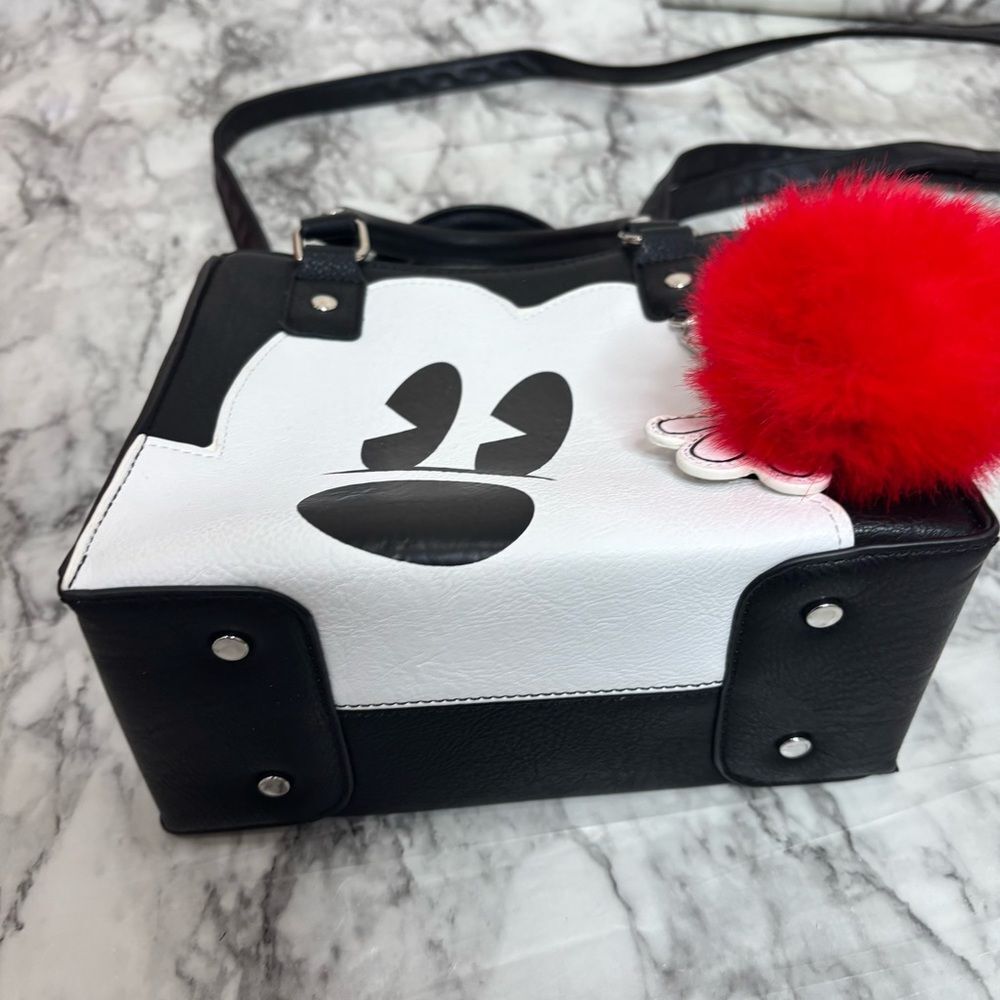 Disney Parks Loungefly Peek-a-boo Mickey Crossbody Purse black white collectible - Picture 2 of 7